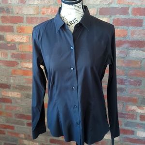 Eddie Bauer ladies black stretch wrinkle resistant dress shirt.